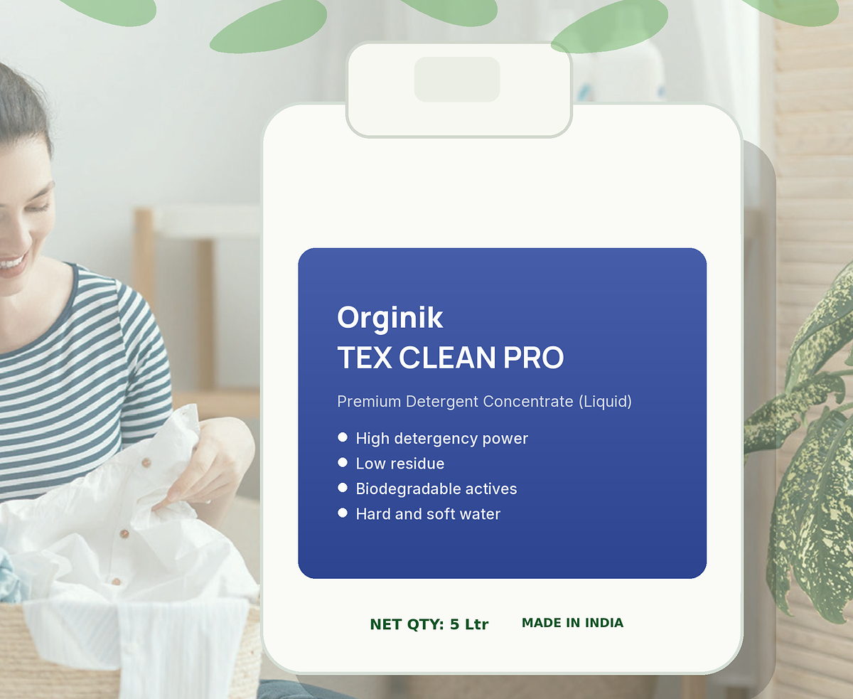 Tex Clean Pro 5 litre pack, Premium Detergent Concentrate (Liquid)